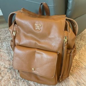 Miss Fong Faux Leather diaper bag backpack